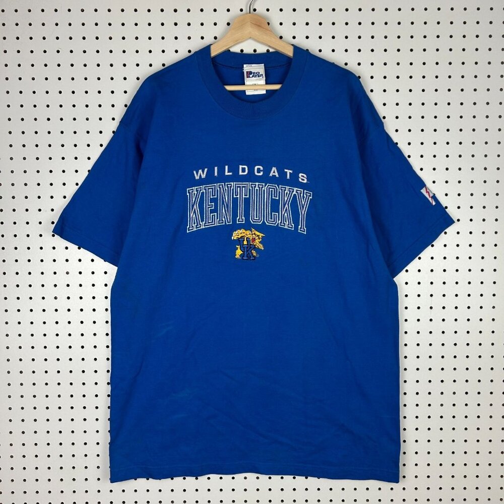 Kentucky Wildcats Vintage T Shirt Size XL Blue Stitched Logo Pro Player USA Made